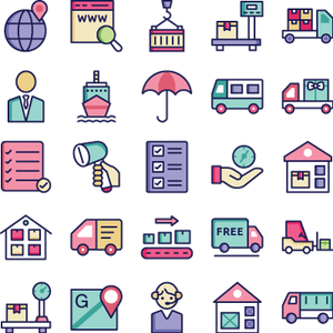 Logistic And Delivery 2 design icon app icons icons design icons set illustration illustrations logistic logistics logistics and delivery shipping transport vectors