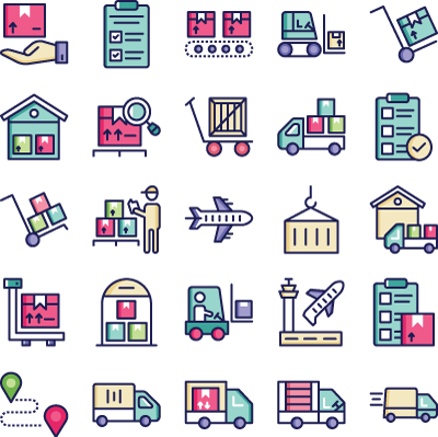 Logistics And Delivery 3 Filled Outline 26 by sbts on Dribbble