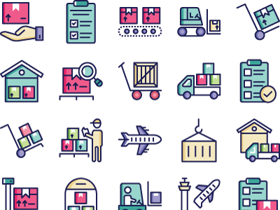 Logistics And Delivery 3 Filled Outline 26 design icon set icons icons set illustration illustrations illustrator logistcs and delivery logistics logo design shipping transport vector vectors