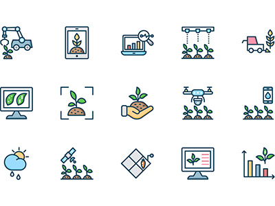 Artificial Intelligence In Agriculture agriculture ai artificial intelligence design farming icon icon app icon set icons icons design icons set illustration illustrations illustrator smart farm ui ui elements user interface vector vectors