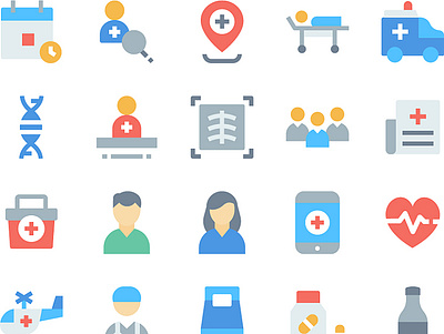 Medical Kit - Flat Style design healthcare icon icons icons set illustration illustrations medical app medical care medical icons medical illustration medicine vector vectors