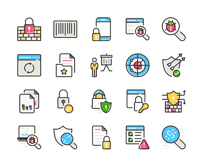 Security Testing design icon icons icons set illustration illustrations illustrator security security testing user interface vector vectors