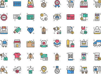 Black Friday Shopping Set black friday design discount icon icons icons set iconset illustration illustrations images offer sale shop shopping vector vectors