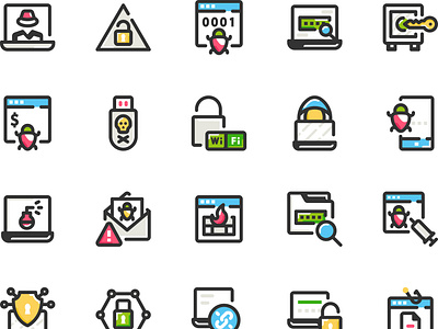 Hacking Filled Outline 1 computer design hack hacking icon icons icons set illustration illustrations security technology vector vectors