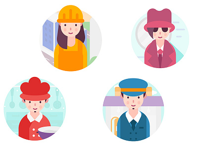 Avatars - Profession avatar avatar designs avatar icons icons icons set people people illustration person professional vector