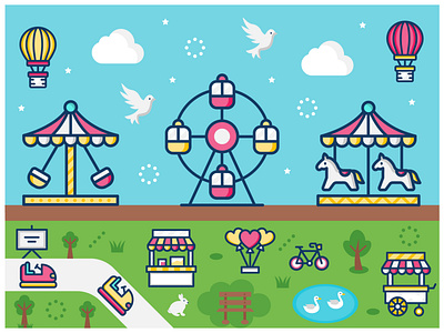 Carnival carnival cartoon celebration circus design entertainment fun icon icons icons set illustration user interface vector