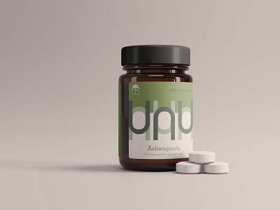 Ashwagandha Supplement Packaging branding contemporary design dna green health links packaging wellness wellness logo