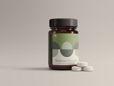 Sceletium Supplement Packaging branding contemporary green health herbal logo packaging pattern simple wellness