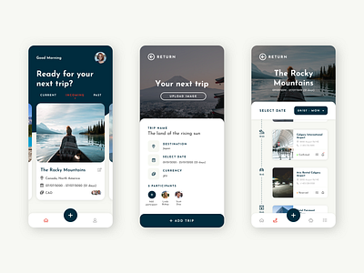 Travel planner app UI clean minimal mobile planner travel travel app traveling ui