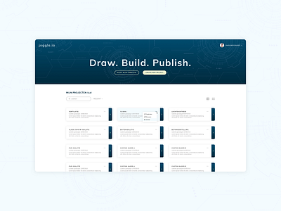 Project overview build clean draw minimal minimalist overview project projects publish ui uiux webapp