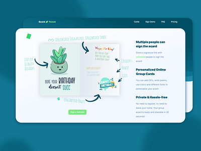EcardForest Homepage app graphic design ui ui design ui web ux design