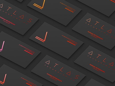 ATLAS branding busines card corporate branding dark design identity tech logo typography