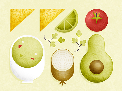 holy guacamole! design digital art food illustration mexican texture vector