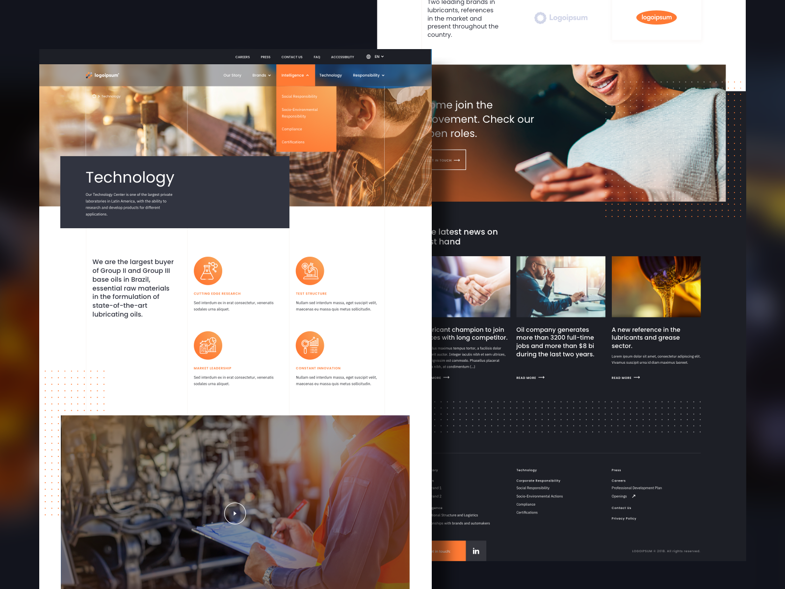 Oil Company site by Florencia Rodríguez on Dribbble