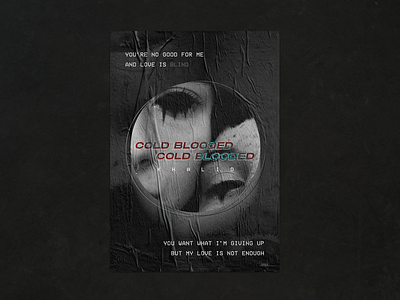 Mix.01 // Cold Blooded – Khalid album art bw design design art khalid music poster