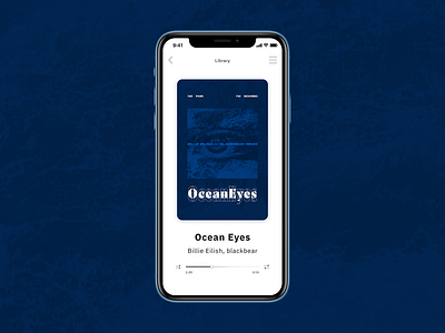Mix.02 // Ocean Eyes – Billie Eilish album art app billie eilish design design art music ui
