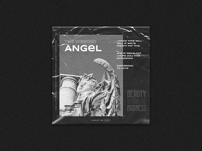 Mix.06 // Angel – The Weeknd album art art direction black and white design design art greyscale lyrics music the weeknd