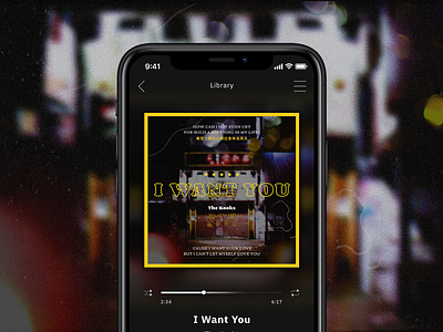 Mix.07 // I Want You – The Kooks album art app art direction design design art music music player the kooks ui