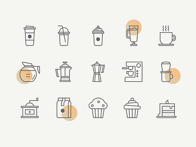 Icon Family // Coffee Shop coffee design graphic icons illustration line icon monoline vector