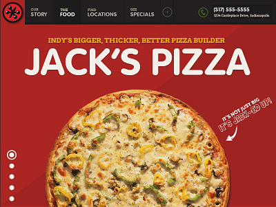 Jack's Pizza pizza web design website