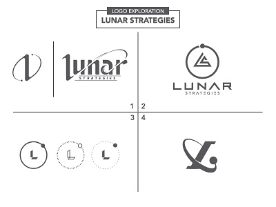 Lunar Strategies - Logo Exploration concepts identity logo lunar