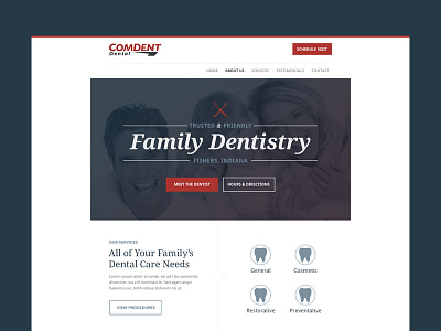 Comdent Dental Web Design (WIP) dental dentistry design web website
