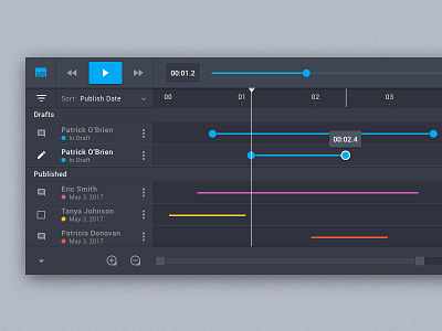 Timeline Control comments controls interaction design timeline ui user interface