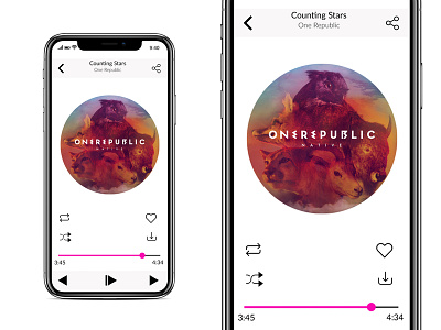 UI 3 Music App app branding design illustration ui ux web