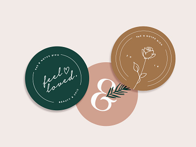 Sticker Packaging Labels brand identity branding classy feminine graphic design illustration label logo packaging salon sticker sticker label