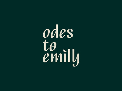 Odes to Emilly // Brand Identity brandideas branding agency graphic design logo logo a day logodesign logodesigner logodesigns shop