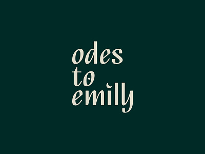 Odes to Emilly // Brand Identity
