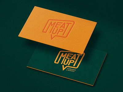 Meat Up | Brand Identity branding burgers business card collaterals food graphic design mockup