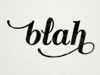 blah lettering vector