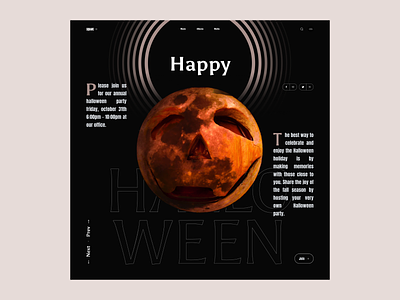 Halloween | Interface Game challenge concept creative dark halloween interface moon poster simple slider square typography