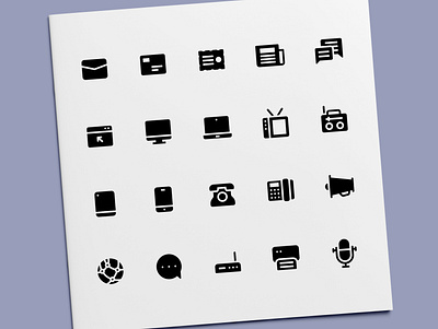 Communication Icons communication contact device electronics icon icon design icon set icons internet media network technology