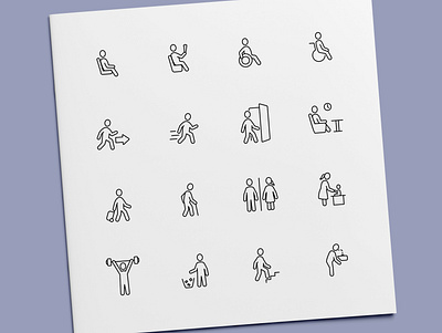 Signs Icons disabled exit handicapped icon icon design icon set icons people restroom sign signs waiting room