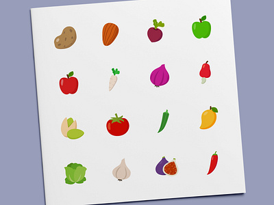Vegetables & Fruit Icons