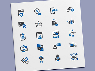 SEO & Internet Marketing Icons icon icon design icon set icons internet marketing optimization search engine seo
