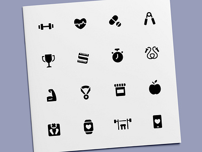 Fitness Icons exercise fitness gym icon icon design icon set icons sport sports training workout