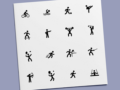 Stick Figure - Sport Icons icon icon design icon set icons recreation sport sports stick figure