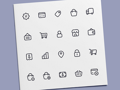 Shopping Icons ecommerce icon icon design icon set icons interface shop shopping store ui user interface