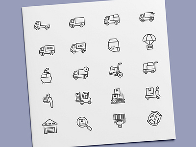 Logistics Icons delivery icon icon design icon set icons logistics shipping transport transportation warehouse