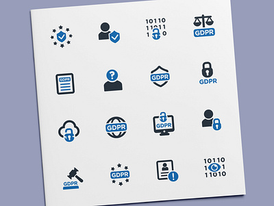 General Data Protection Regulation Icons data gdpr icon icon design icon set icons privacy regulation user