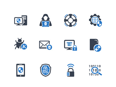 Cybercrime & Internet Security Icons antivirus computer cybercrime icon icon design icon set icons illustration internet security technology ui vector