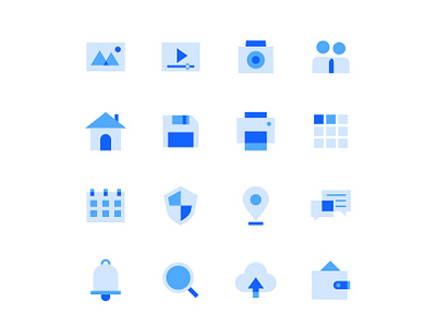 Tri-tone User Interface Icons icon icon design icon set icons illustration ui user interface vector