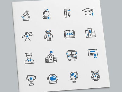 Education & Science Icons education icon icon design icon set icons illustration school science ui vector