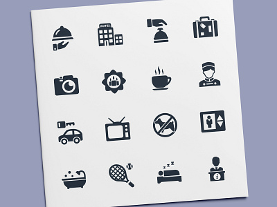 Hotel & Vacation Icons hotel icon icons icons design icons set illustration travel ui vacation vector