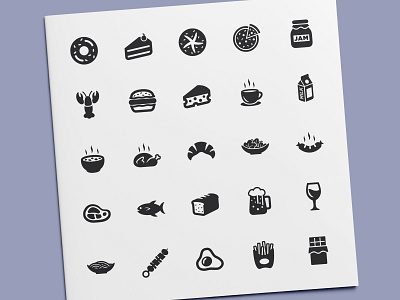 Food & Drinks Icons beer bread drink food icon icon design icon set icons pizza tea ui wine