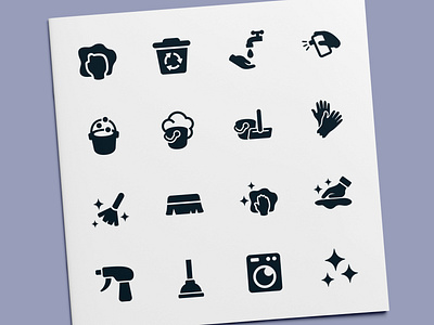 Washing & Cleaning Icons chore clean cleaning icon icon design icon set icons illustration neat tidy ui vector washing