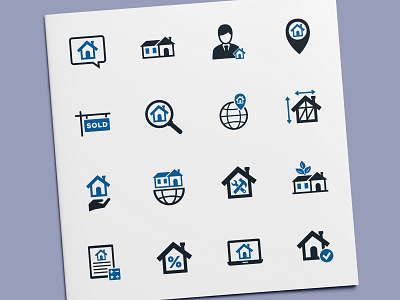 Real Estate & Property Icons home house icon icon design icon set icons illustration mortgage property real estate ui vector